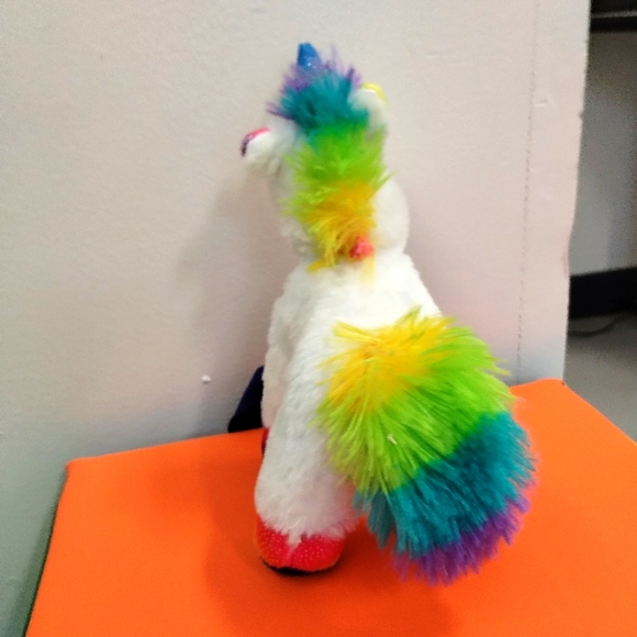 ✓Dan Dee Collectors Choice Unicorn Plush 8" Rainbow White Stuffed Animal - Picture 4 of 14